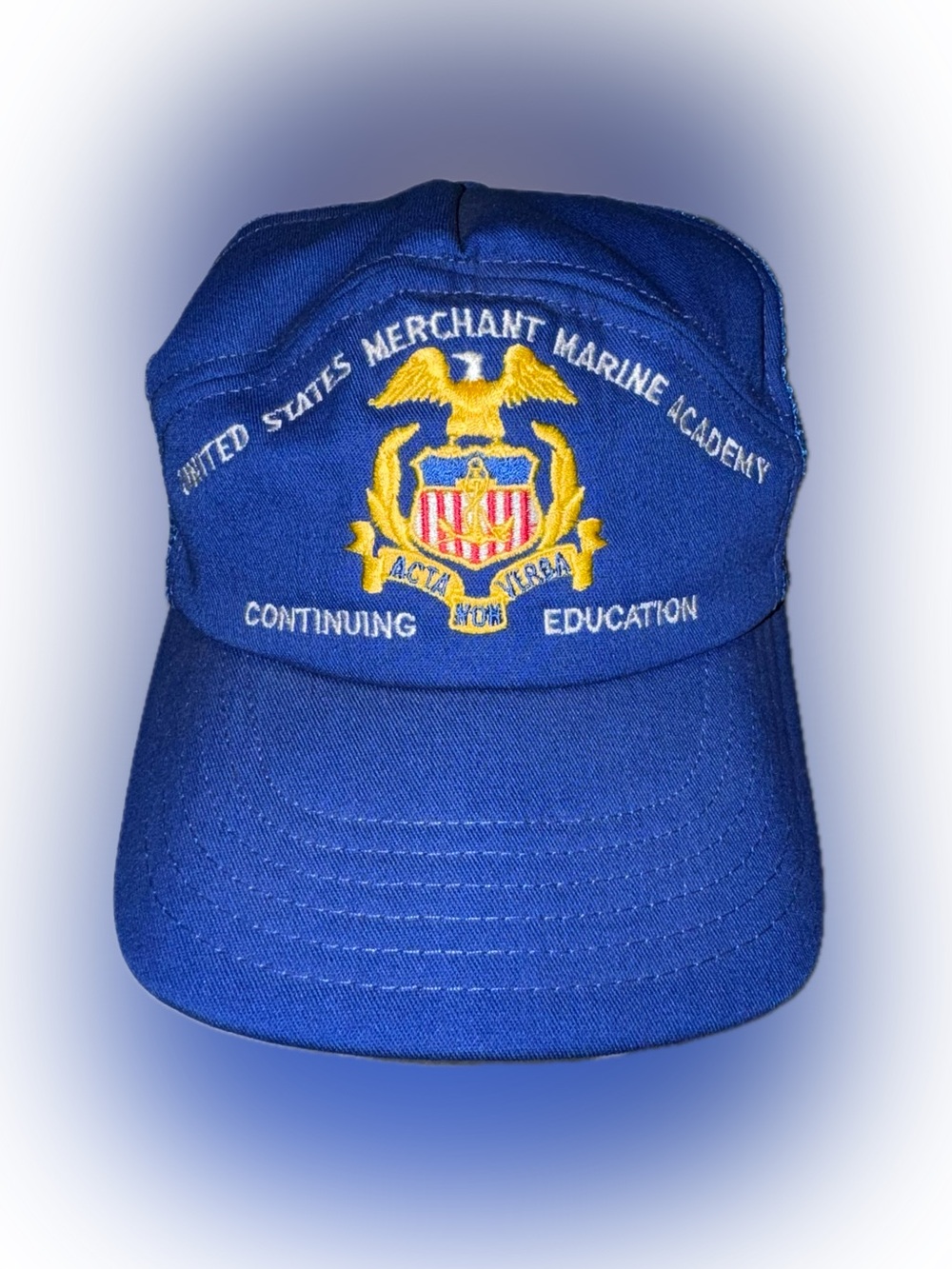 Y2K U.S. Merchant Marine Academy Continuing Education Navy Blue Baseball Cap OS